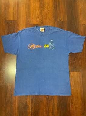 Vintage Jeff Gordon NASCAR #24 DuPont T-Shirt, Blue, XL